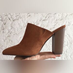 Justfab Mod Block Heeled Mule Size 6